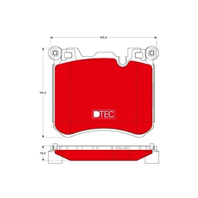 Image de TRW DTEC COTEC GDB1826DTE Jeu de plaquettes frein préparé pour indicateur d&#039;usure BMW: X5, X6