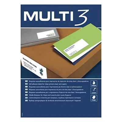 Image de Adhésifs/étiquettes MULTI 3 105 x 35 mm A4 100 Volets