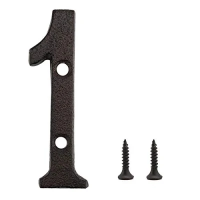 Image de LUTER Numéros d&#039;adresse de Maison 7,6 cm Rue Noirs Flottants Boîte aux Lettres Porte pour Numéro avec 2 Vis Fixation (1)