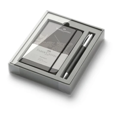 Image de Faber Castell 149623 Set d&#039;écriture Ambition résine précieuse, carnet de notes DIN A6 avec stylo à bille,