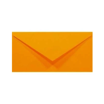 Image de Netuno 50 enveloppes longues orange pastel DL 110x220mm Rainbow 80g rabat pointu collage humide colorées décoratives pour invitations mariage Noël cartes de voeux anniversaire