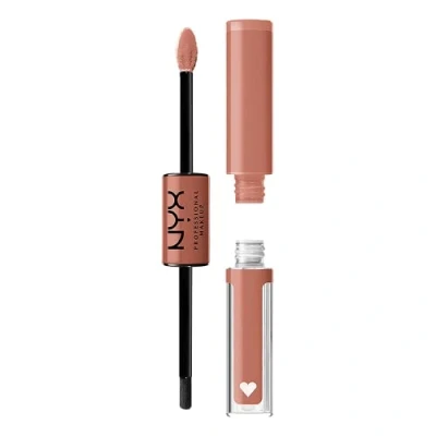 Image de NYX Professional Makeup Brillant à Lèvres Shine Loud, Intensément Pigmenté, Double Embout Rouge et Gloss, Brillance Longue Tenue, Sans Transfert, Teinte : Global Citizen (07)