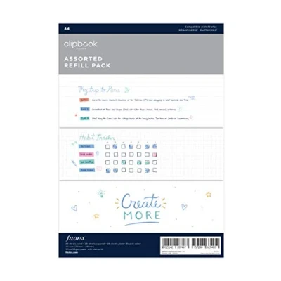 Image de Filofax L346002 Assortiment de recharge A4, 60 feuilles