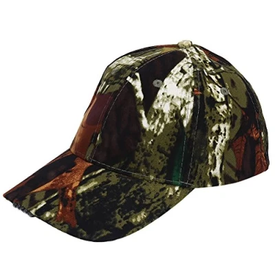 Image de navaja browning caza,LED Baseball Casquette Chapeau 5 LED Lumière Ultra Lumineux de Pêche Mains Libres pour Les Hommes/Femmes Chasse Cam Randonnée Pédere Jogging Camouflage/Noi