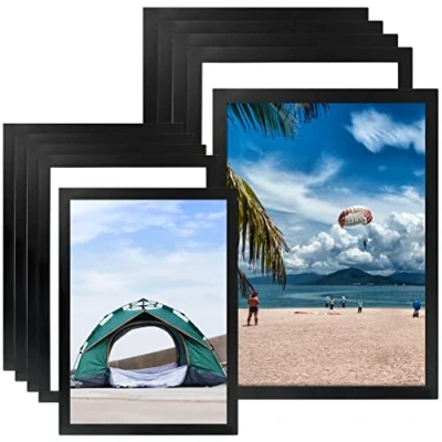 Image de 10pcs Cadre Magnétique Auto adhésif,Cadre d Affichage Pochette Adhésive 5x A3 &amp; A4 Informations Noir,Affichage Étanche,Couvertures pour Signe,Licence,Murs et Fenêtres,Couverture