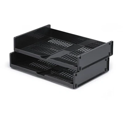 Image de Durable 1700801058 Corbeille à Courrier Optimo A4 Bleu Ange, 6 Pièces, Anthracite