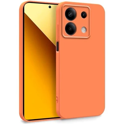 Image de MyGadget Coque pour Xiaomi Redmi Note 13 5G Case Protection Rigide Anti Choc avec Doublure Microfibre Orange