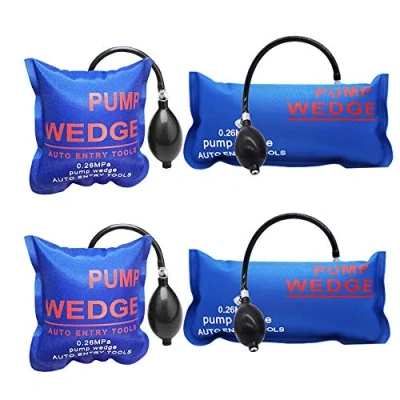 Image de WANYIG 4 Pièces Air Wedge Pump Coussiné Puissant Outils à Main Bricolage Inflable pour Installation des Portes, Fenêtres Vert (Carré+Grand Rectangle)