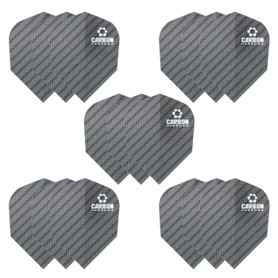 Image de Harrows ailettes de fléchettes en carbone 5 x jeux d&#039;ailettes (15 au total) I 100 microns Premium extra résistantes fabriquées Royaume Uni