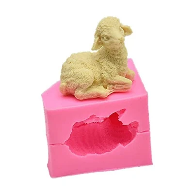 Image de Moule en silicone 3D forme de mouton Fait à la main Pour fabrication savon, bougies, fondants, gelée, mousse au chocolat, pâtisserie, aromathérapie, gypse, argile polymère, sugercraft
