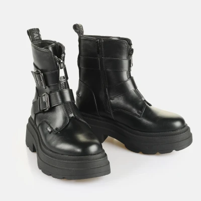 Image de Buffalo MARS Bottines à plateau, Femme, Taille: 41, Black Matière synthétique