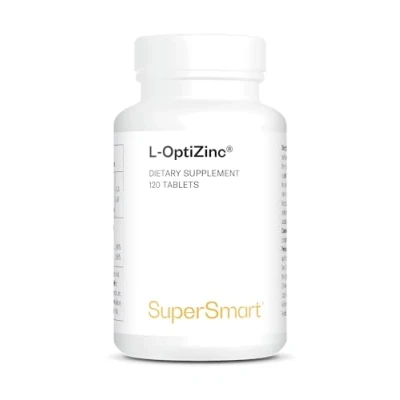 Image de L OptiZinc Forme de Zinc la mieux Absorbée et plus Puissante Contribue à Maintenir Santé des Os Peau Apportant 30 mg Élémentaire Antioxydant Vegan Supersmart