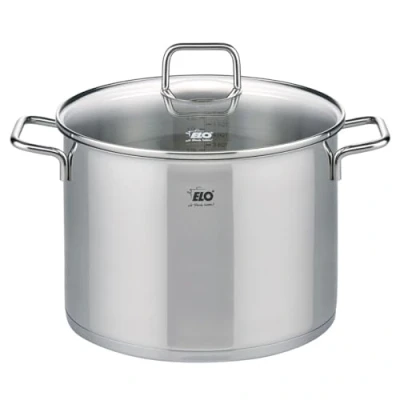 Image de Elo 7244626 Faitout inox à induction, inox, Marmite en de 26 cm, avec couvercle Verre, Acier inoxydable, Gris 6