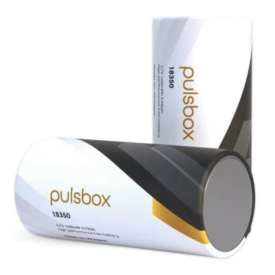Image de pulsbox Batterie Li ion 18350 3,7 V Flat Top/Button Top 1600 mAh 8 A (2 piles) (pôle positif plat)