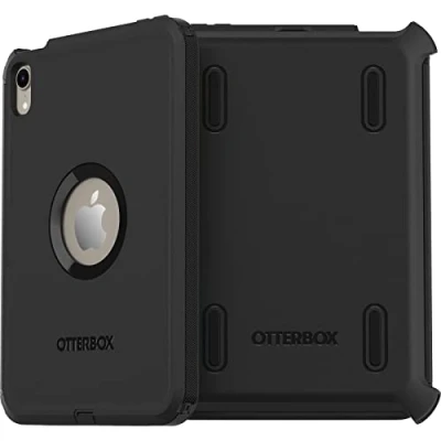 Image de Otterbox Coque Defender pour iPad Mini 8,3&quot; 7e gen 2024 (A17 Pro) / 6e 2021, Ultra Robuste avec Protection d&#039;écran intégrée, 2X testé Selon la Norme Militaire, Noir, Livré sans Emballage