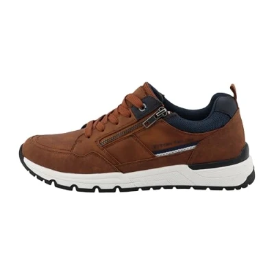 Image de TOM Tailor Baskets basses, Homme, Taille: 41, Cognac Matière synthétique / textile