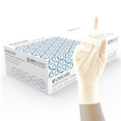 Image de UNIGLOVES UCSV1205 Soft Gants en Vinyle non poudrés Taille XL Lot de 100