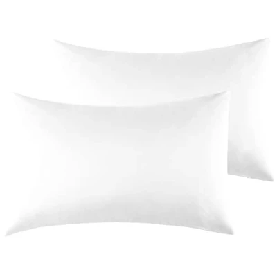 Image de Taies d&#039;oreiller Microfibre Blanc 40 x 80 cm Lot de 2, Housse Coussin avec la Fermeture à Enveloppe