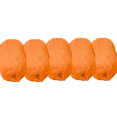 Image de UV FLOOR Lot De 5 Pelotes Fils Orange Fluo Spéciale Lumière Noire Accessoire Fluorescent String art