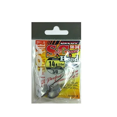 Image de Leurre SV 34 Jig Head Salt Groove S.G Taille 3/0 , 14 grammes (6424)