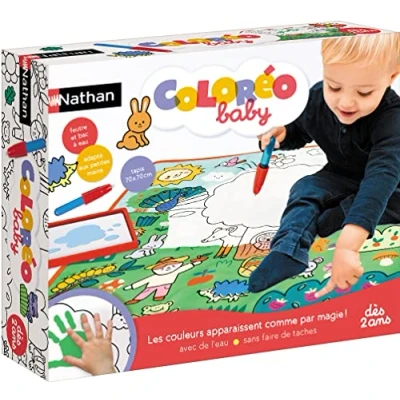 Image de Nathan Coloréo Baby Jeu éducatif Tapis de coloriage à eau pour enfant Dès 2 ans, 70 x cm