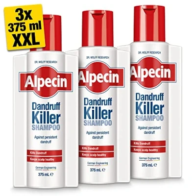 Image de Alpecin Dandruff Killer Shampooing Antipelliculaire 3x 375ml Élimine et Prévient Efficacement les Pellicules
