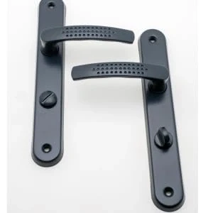 Image de Poignée de porte intérieure Elona gris RAL 7016 condamnation