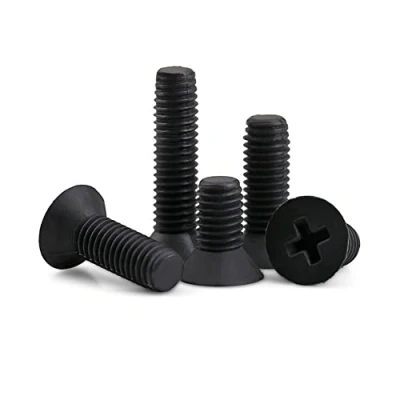 Image de CONPHERON Vis en plastique, à tête fraisée croisé nylon, noir, M6*40 mm,30 pcs