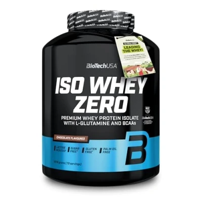 Image de BioTechUSA Iso Whey Zero Premium Protein Isolate Grass Fed Enzyme Free Sugar and Gluten free, 1816 g, Chocolat