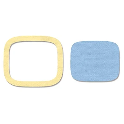 Image de Sizzix 664526 Matrice de decoupe Framelits matrices arrondies carrées