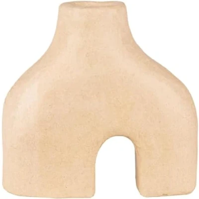 Image de Décopatch HD093C Un support en papier mâché brun 19x7x18 cm Waterproof Vase double pieds