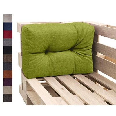 Image de sunnypillow Coussin Dossier pour Palette Euro Canapé Intérieur/Extérieur Appui 60 x 40 cm plusieures Tailles et Couleurs à Choisir Mousse flaconné Vert Limone