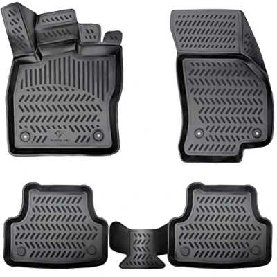 Image de ELMASLINE Tapis de sol en caoutchouc 3D pour Skoda Octavia 4 (NX) (2020 2024) convient également Plug in Hybrid (iV) Ne pas Mild (e TEC)