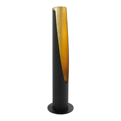 Image de Eglo lampe de table BARBOTTO, à poser flamme, tige en acier, couleur : noir, or, douille GU10, interrupteur inclus