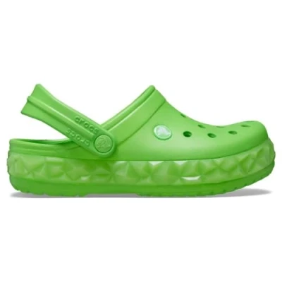 Image de Crocs Crocband Clog T Mixte Enfant Sabots, Geo Glow Band (Green Slime), 19/20 EU