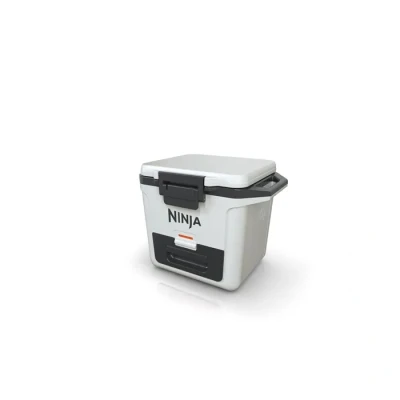 Image de Ninja FrostVault Hard Cooler 28L, Glacière de Haute qualité, Conserve la Glace jusqu&#039;à 5 Jours, tiroir Rangement Sec intégré à température réfrigérateur, 48 canettes, Blanc Nuage FB131EUWH