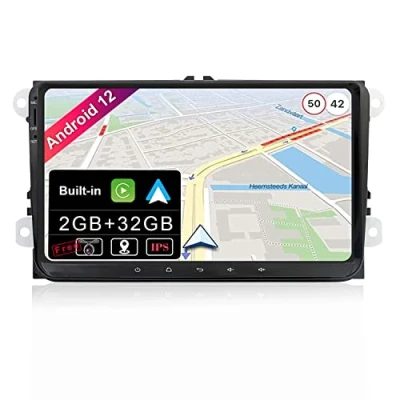 Image de JOYX Android 10.0 Double Din Autoradio pour VW Golf/Skoda/Seat/Passat/Polo Navigation 9 Pouce Caméra &amp; Canbus Gratuit 2G+32G Soutien Dab+ Commande au Volant WiFi Bluetooth GPS 4G Carplay