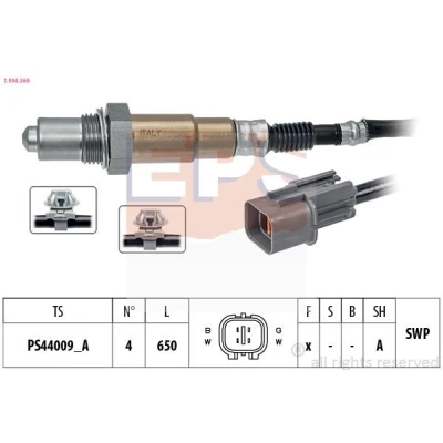 Image de EPS 1.998.369 Sonde lambda avec monture Made in Italy OE Equivalent chauffé, planaire, Filetage prégraissé KIA: Rio 3, 4