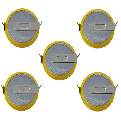 Image de Eunicell Lot de 5 piles HF CMOS BIOS BR/CR2032 avec cosses à souder 3 V pour PC jetable
