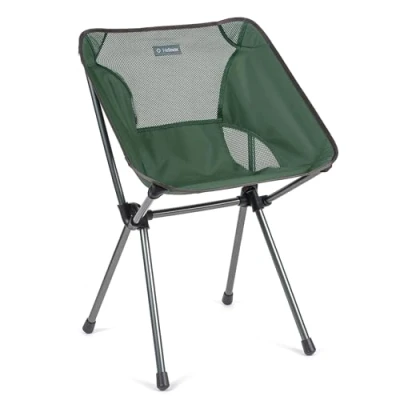 Image de Helinox Café Chair Une Chaise légère et compacte à Dossier Droit pour s’asseoir Table Idéale Vos Repas, Jouer des Jeux, ou Travailler (Forest Green)