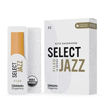 Image de D&#039;Addario Organique Select Jazz Filed Alto Anches de Saxophone Sax 3 Doux, 5 Paquet