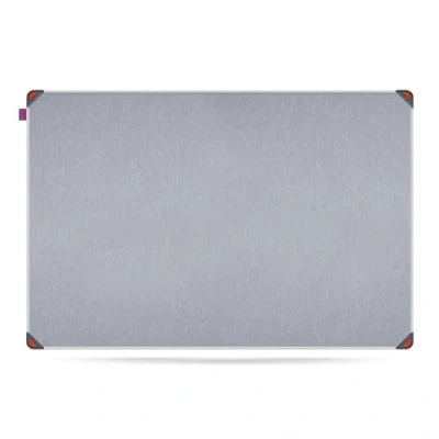 Image de Memobe IDEA Edge Tableau en feutre d&#039;affichage gris à suspendre pour appartement, cuisine, bureau, école Planning mural dans cadre aluminium