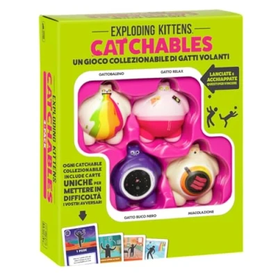 Image de Asmodee Catchables, Un Jeu de Cartes des créateurs Exploding Kittens, 8+ Années, 2+ Joueurs, Edition en Italien