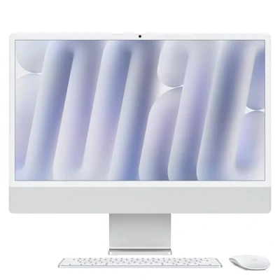Image de iMac M4 24&#039; Nano Texturé (2024) 512 Go SSD 16 RAM 10 cœurs Apple GPU Mac OS Sonoma, Argent Neuf