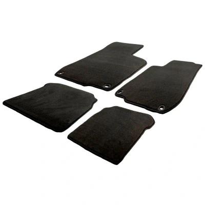 Image de AutoStyle Ensemble de tapis sol Velours avant et arrière 4 noir TM BM565V