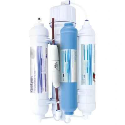 Image de Geekpure Système de filtre à eau portable osmose inverse pour aquarium 4 étages avec DI 100GPD