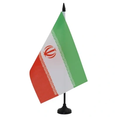 Image de Drapeau DE table Iran 21x14cm PETIT Drapeaux BUREAU iranien 14 x 21 cm AZ FLAG