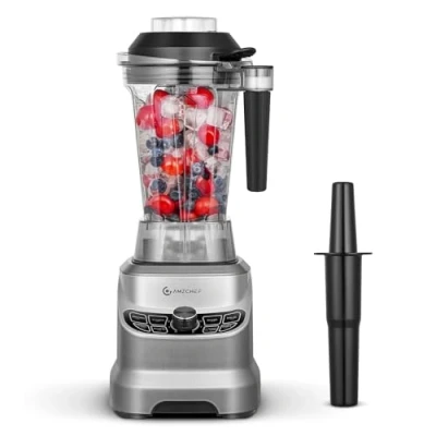 Image de AMZCHEF Blender Mixeur à 8 Vitesses Sélectionnables 1800W Puissant High Speed Mixer Professionnel Bol 1,85L Pour Glace Pilée, Shakes, Smoothie Fruit Surgeles