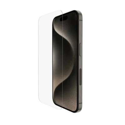 Image de Pellicule de protection BELKIN iPhone 15 Pro Verre trempé Résistant aux rayures Translucide