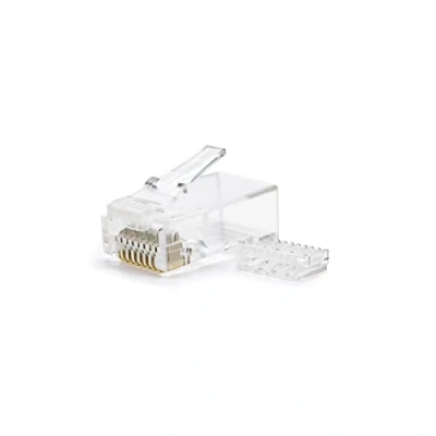 Image de NANOCABLE 10.21.0201 50 CONNECTEUR RJ45 8 FILS CAT.6 (50 UNITÉS/SAC), Transparent